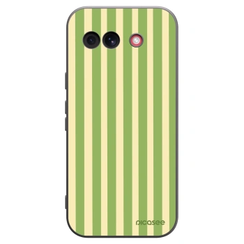 Picasee Μαύρη θήκη σιλικόνης για Google Pixel 10a - Lines Matcha
