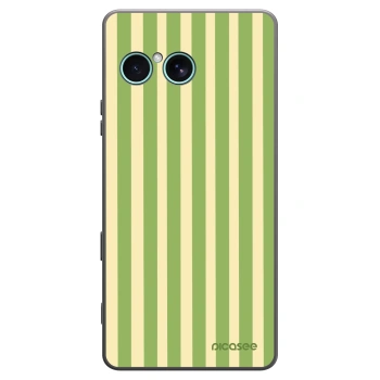 Picasee Μαύρη θήκη σιλικόνης για Sony Xperia 10 VII - Lines Matcha