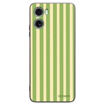 Picasee Μαύρη θήκη σιλικόνης για Motorola Moto G06 - Lines Matcha