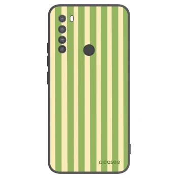 Picasee Μαύρη θήκη σιλικόνης για Xiaomi Redmi Note 8 - Lines Matcha