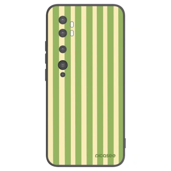 Picasee Μαύρη θήκη σιλικόνης για Xiaomi Mi Note 10 (Pro) - Lines Matcha