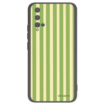 Picasee Μαύρη θήκη σιλικόνης για Huawei Nova 5T - Lines Matcha