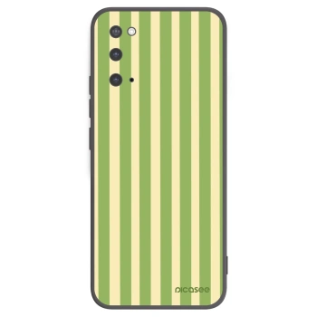 Picasee Μαύρη θήκη σιλικόνης για Samsung Galaxy S20 G980F - Lines Matcha