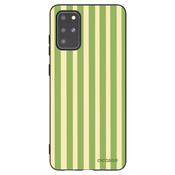 Picasee Μαύρη θήκη σιλικόνης για Samsung Galaxy S20+ G985F - Lines Matcha