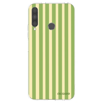 Picasee διαφανής θήκη σιλικόνης Huawei P40 Lite E - Lines Matcha