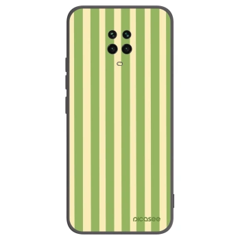 Picasee Μαύρη θήκη σιλικόνης για Xiaomi Redmi Note 9 Pro - Lines Matcha