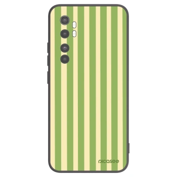 Picasee Μαύρη θήκη σιλικόνης για Xiaomi Mi Note 10 Lite - Lines Matcha