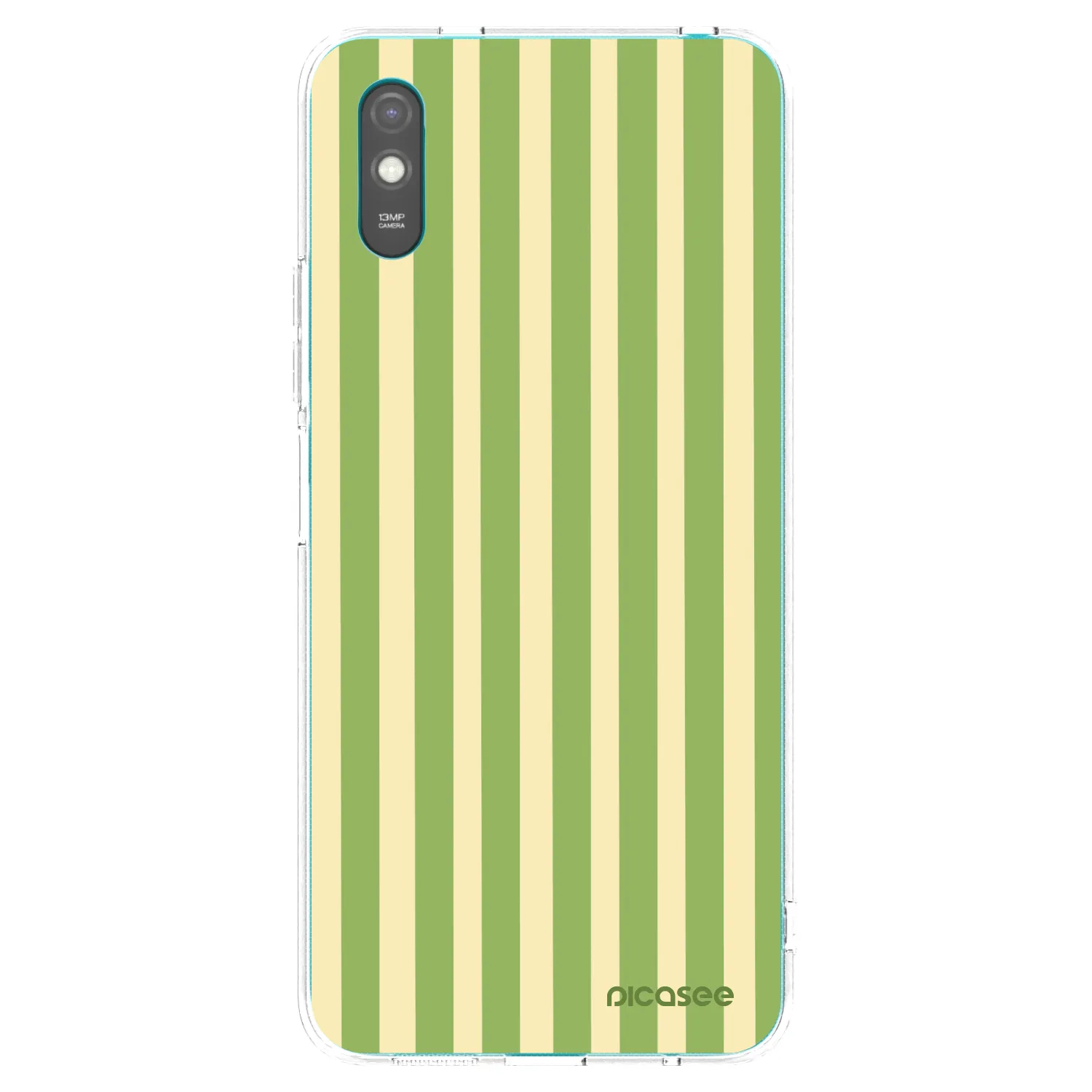 Picasee διαφανής θήκη σιλικόνης Xiaomi Redmi 9A - Lines Matcha