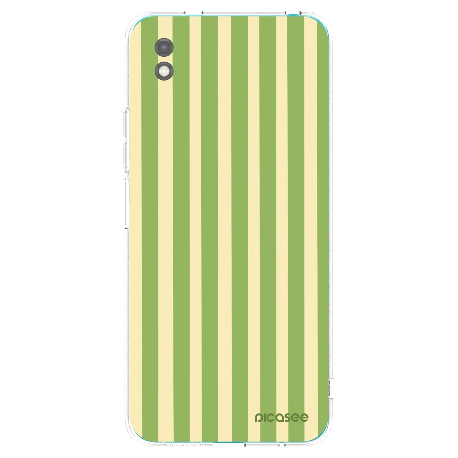 Picasee Μαύρη θήκη σιλικόνης για Xiaomi Redmi 9A - Lines Matcha