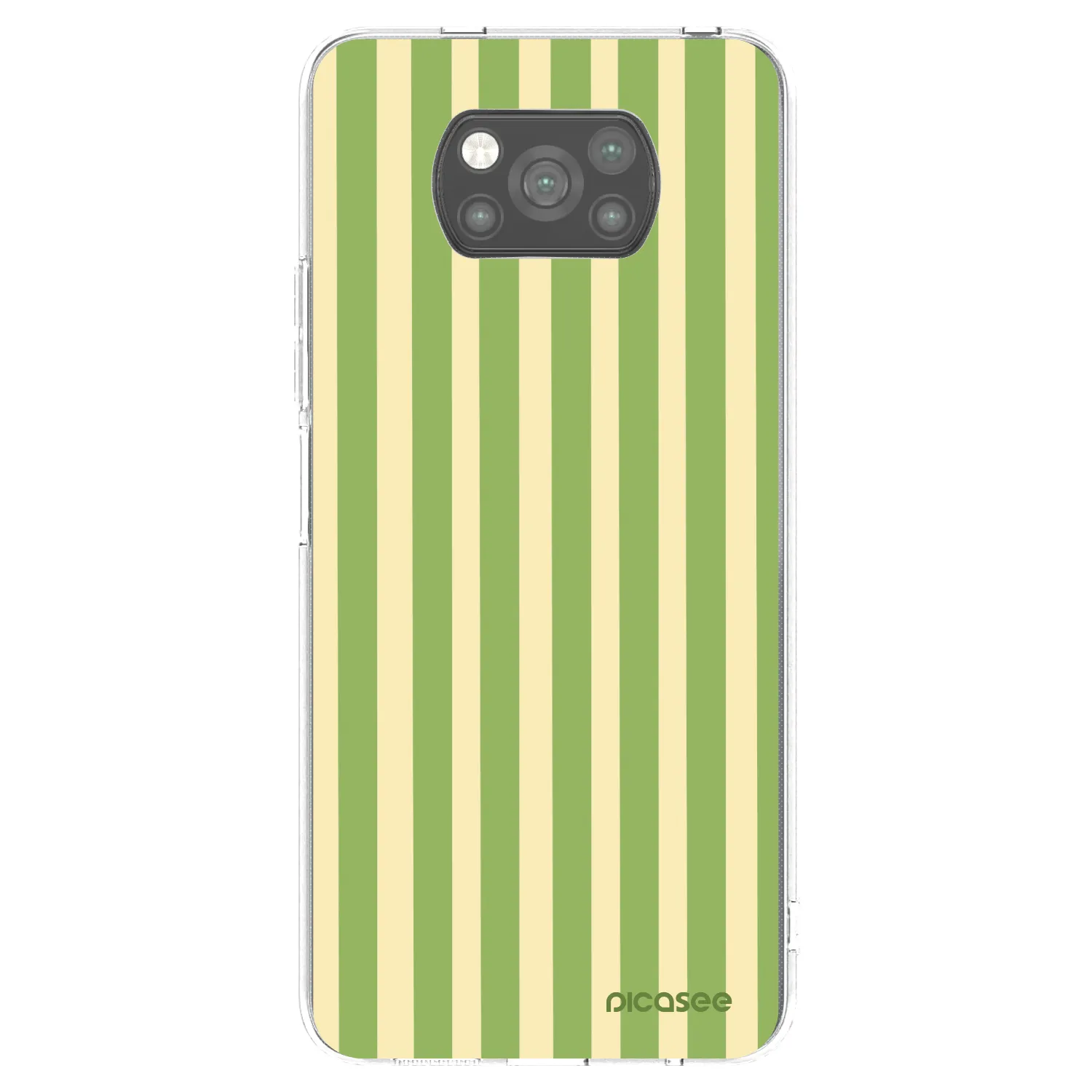 Picasee Μαύρη θήκη σιλικόνης για Xiaomi Poco X3 - Lines Matcha