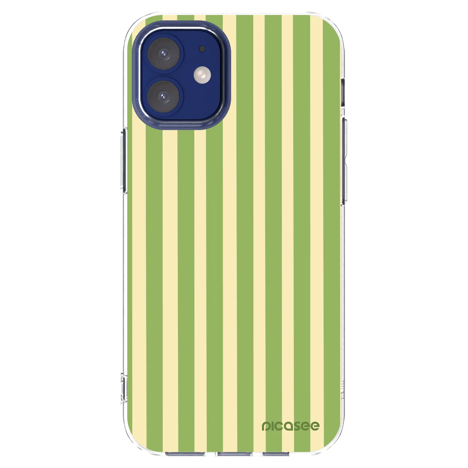 Picasee διαφανής θήκη σιλικόνης Apple iPhone 12 mini - Lines Matcha