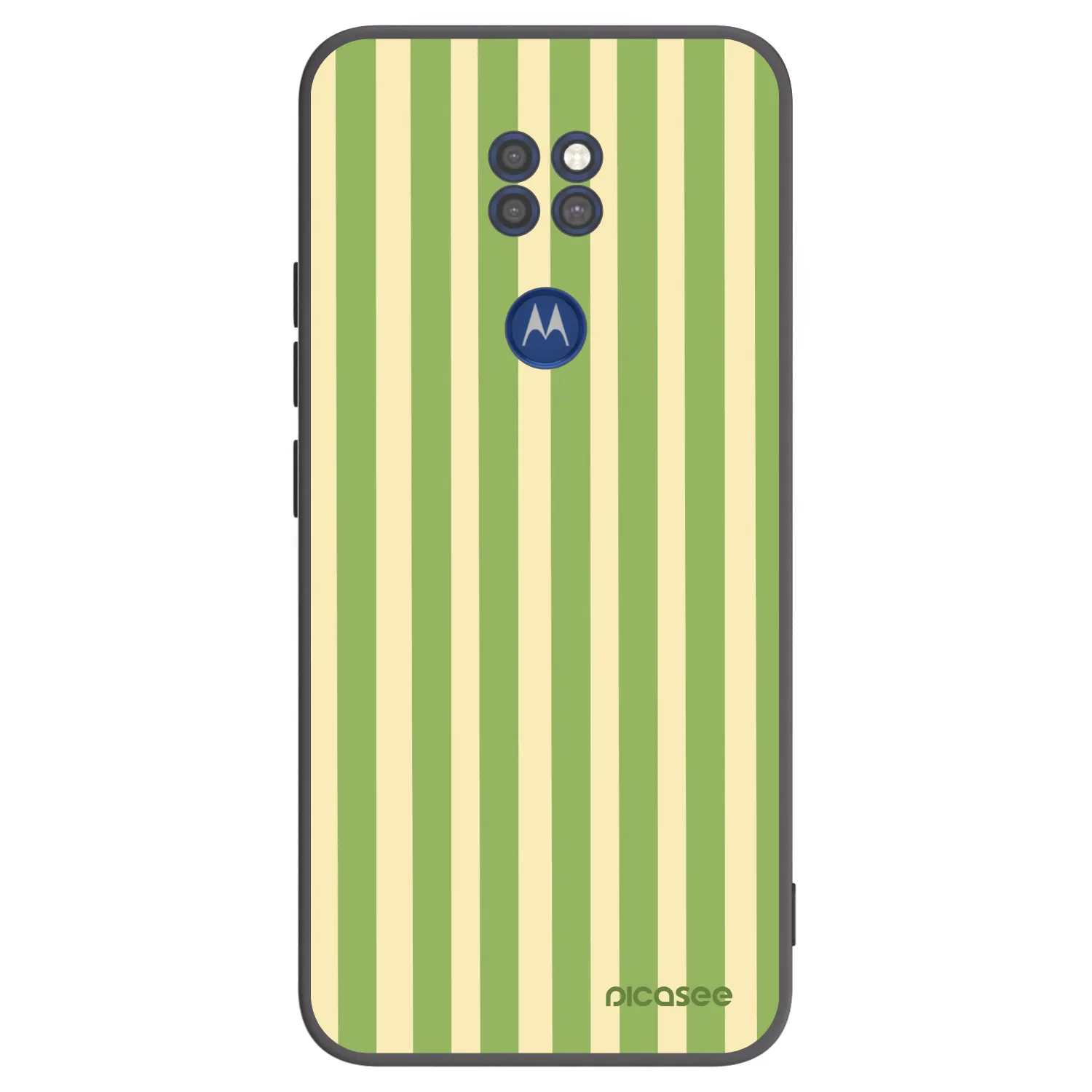 Picasee Μαύρη θήκη σιλικόνης για Motorola Moto G9 Play - Lines Matcha