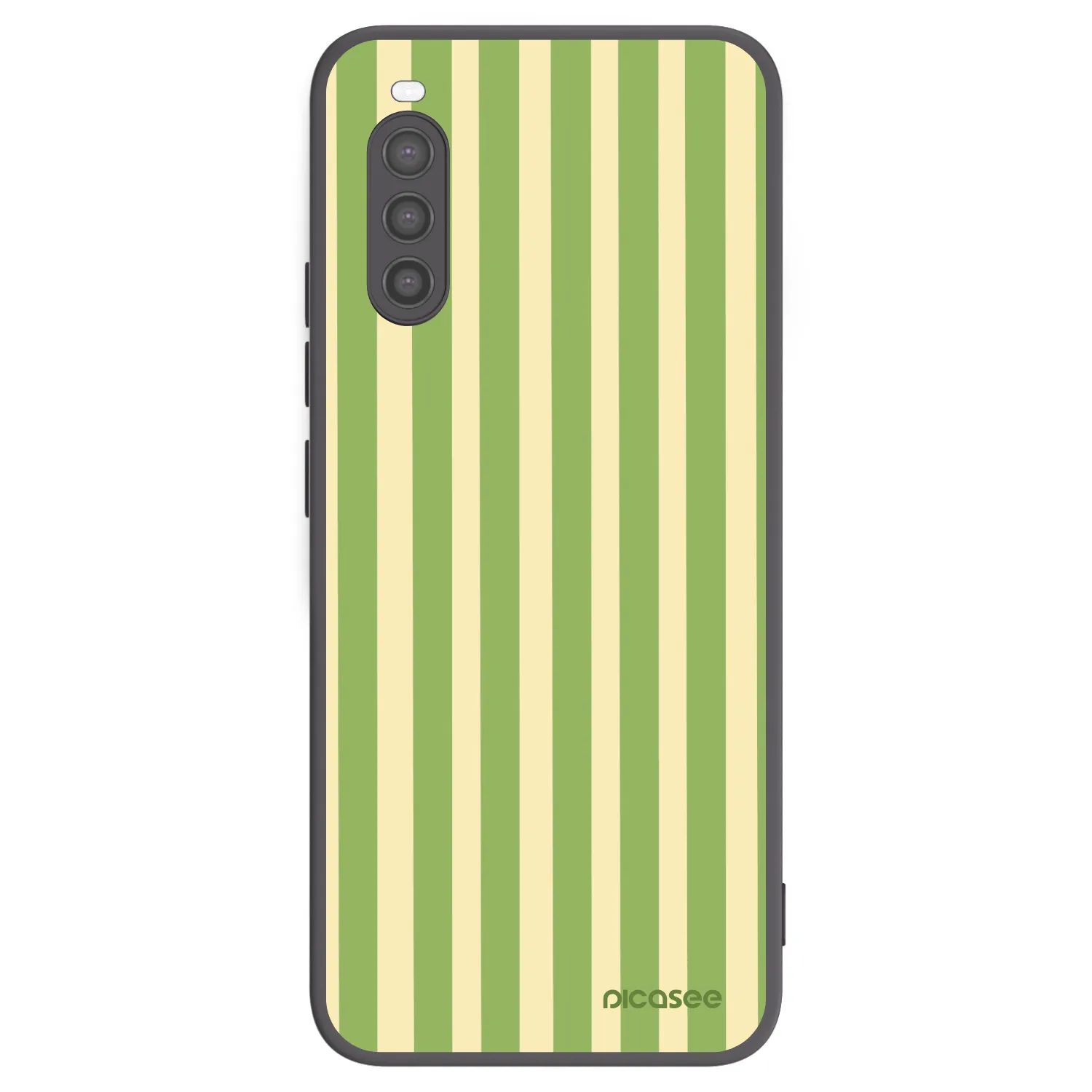 Picasee Μαύρη θήκη σιλικόνης για Sony Xperia 10 II - Lines Matcha