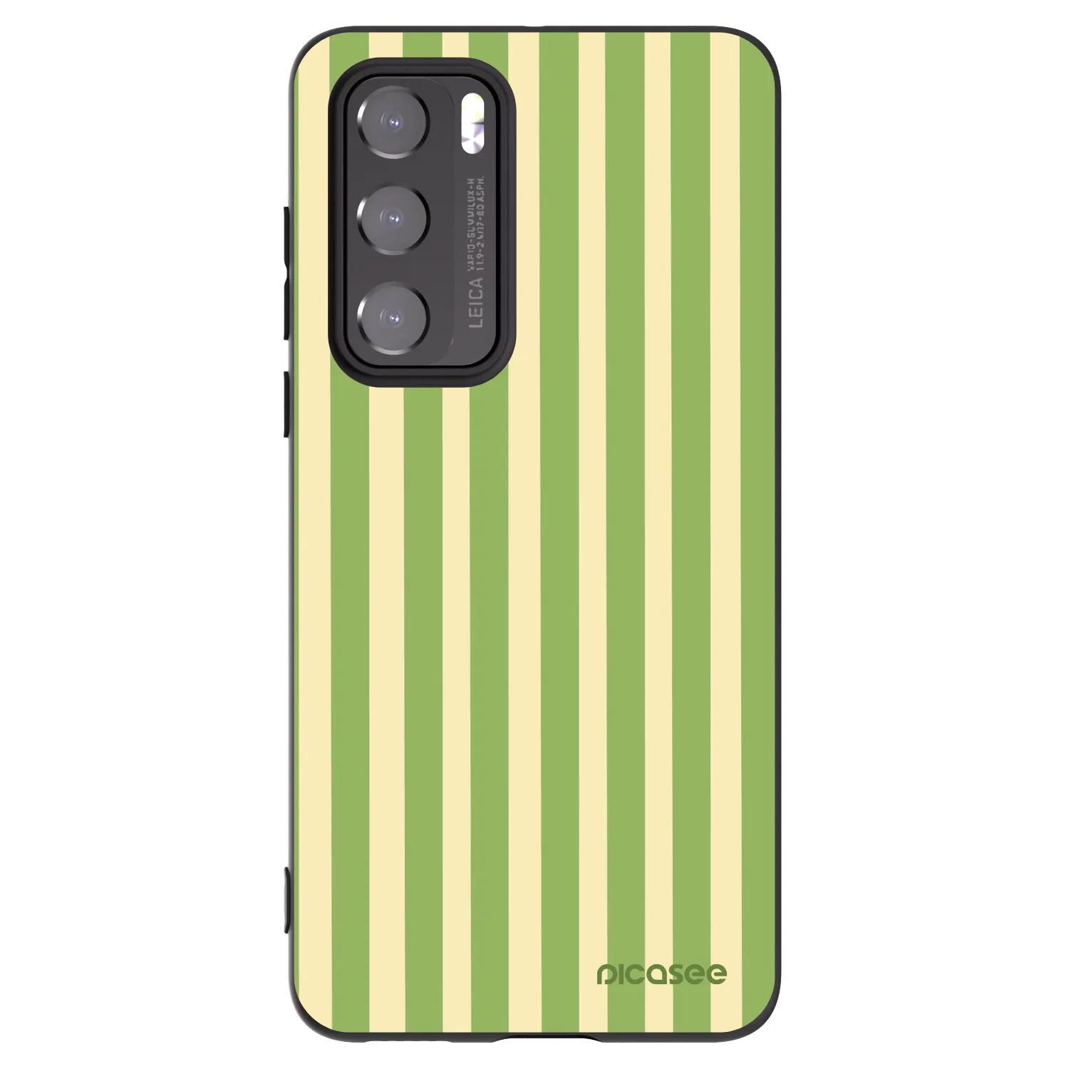 Picasee Μαύρη θήκη σιλικόνης για Huawei P40 - Lines Matcha