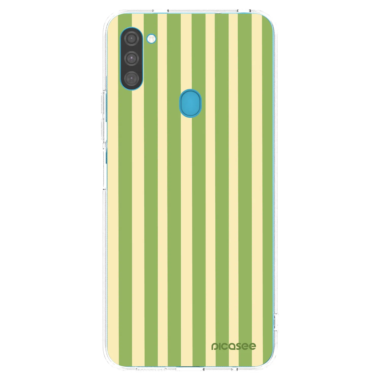 Picasee διαφανής θήκη σιλικόνης Samsung Galaxy M11 - Lines Matcha