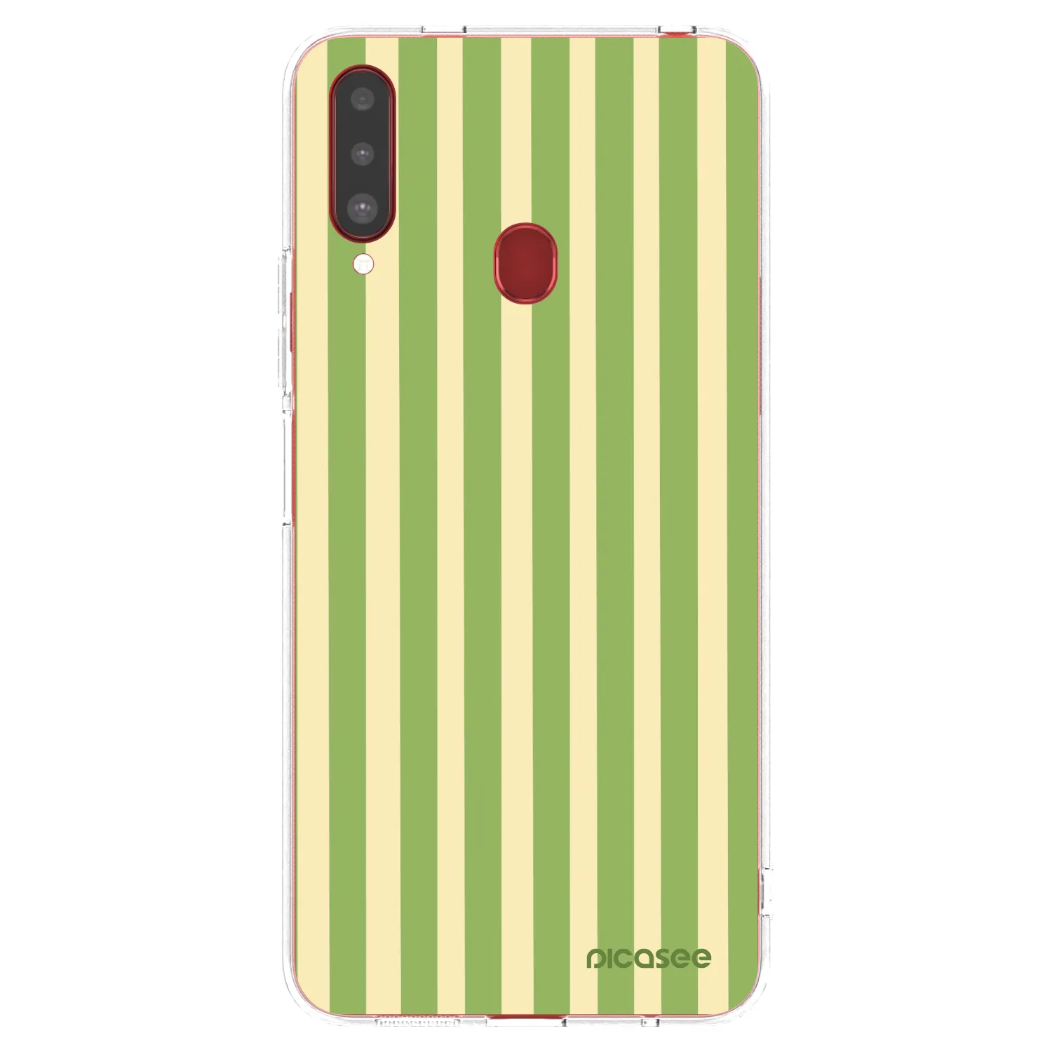 Picasee διαφανής θήκη σιλικόνης Samsung Galaxy A20s - Lines Matcha