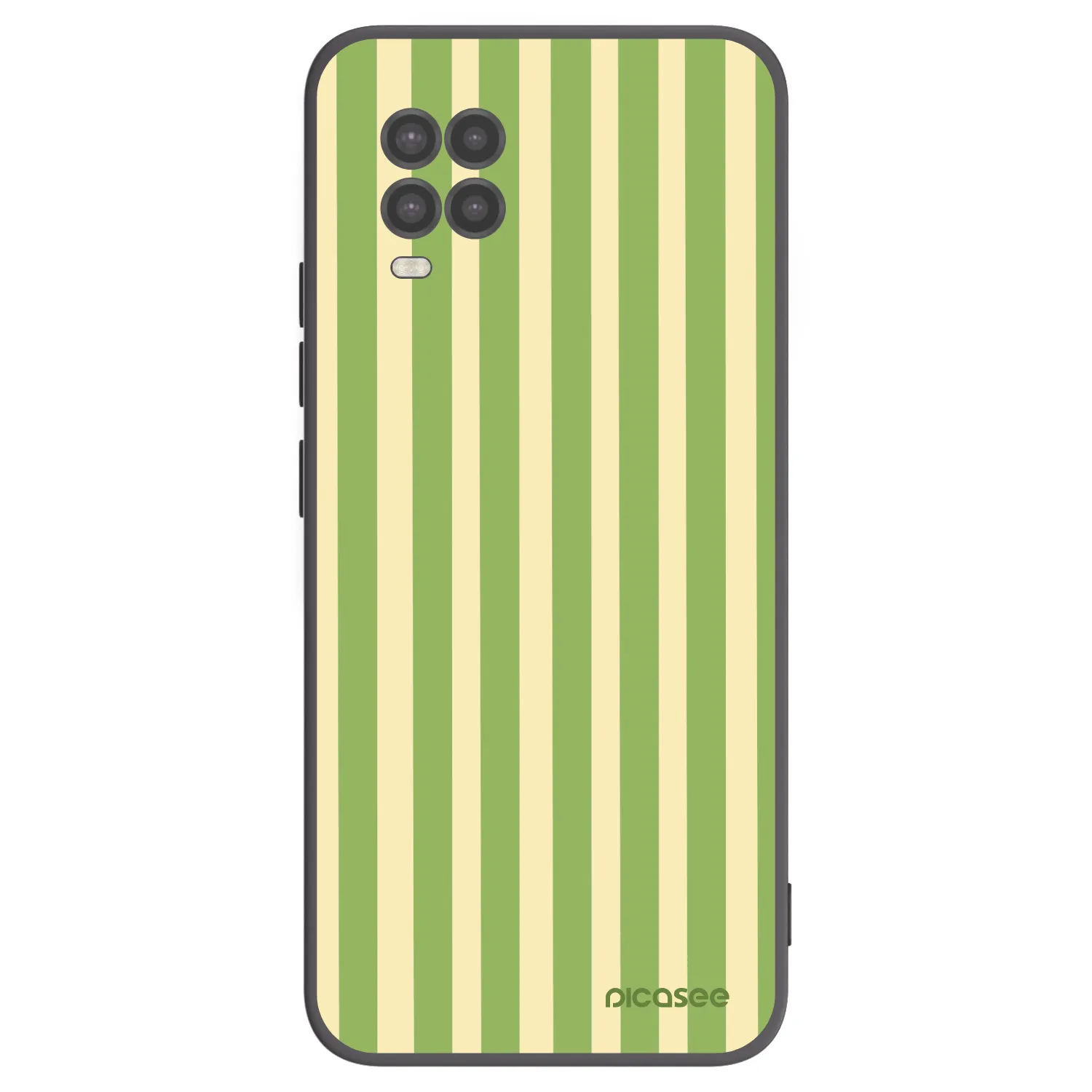 Picasee Μαύρη θήκη σιλικόνης για Xiaomi Mi 10 Lite - Lines Matcha