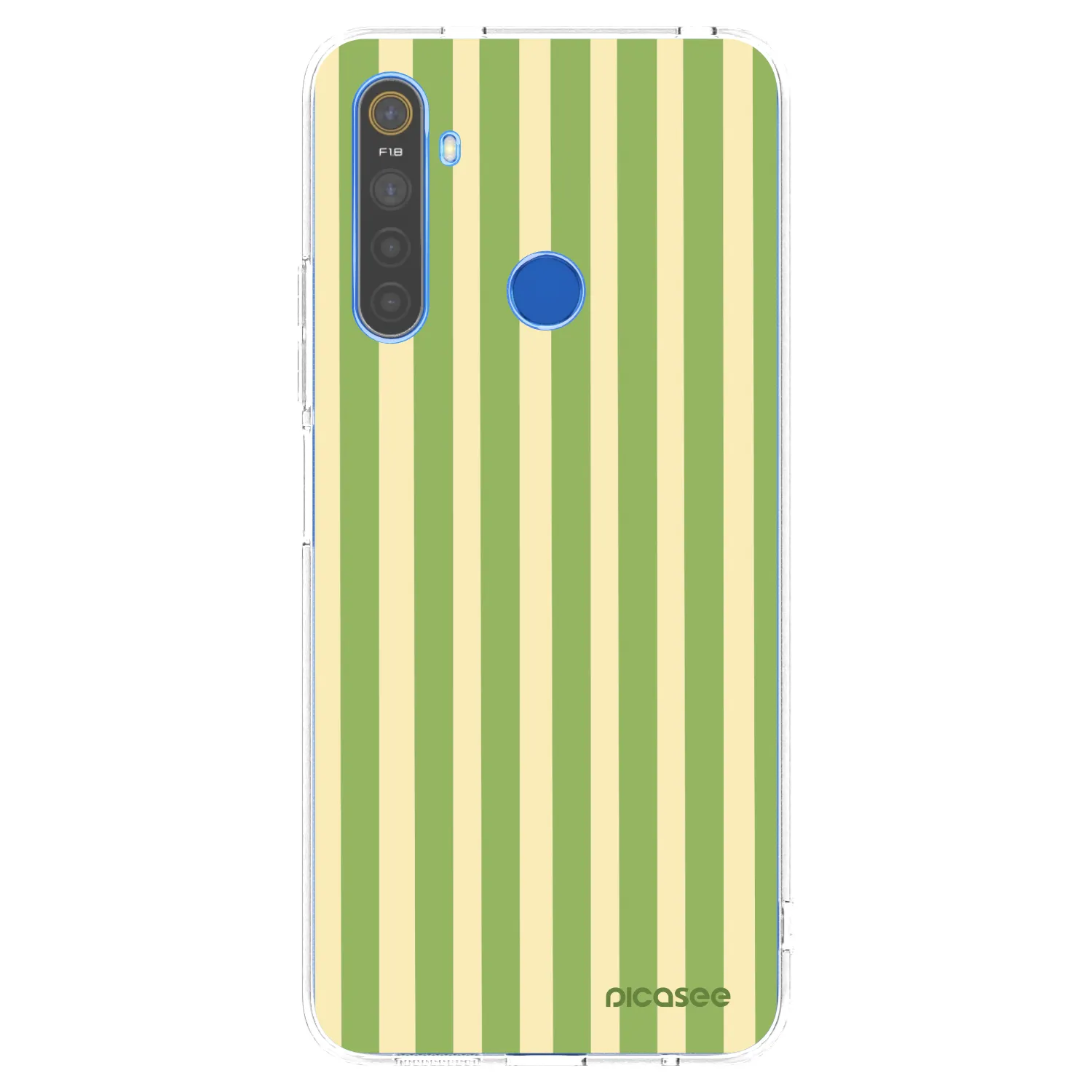 Picasee διαφανής θήκη σιλικόνης Realme 5 - Lines Matcha