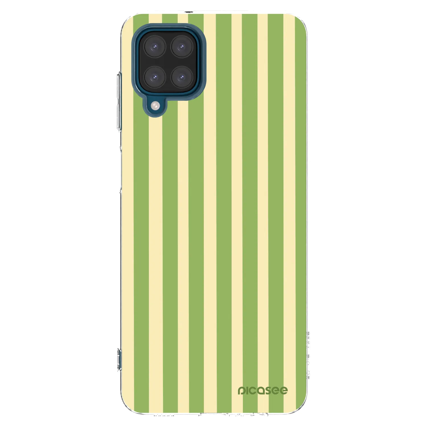 Picasee διαφανής θήκη σιλικόνης Samsung Galaxy A12 A125F - Lines Matcha