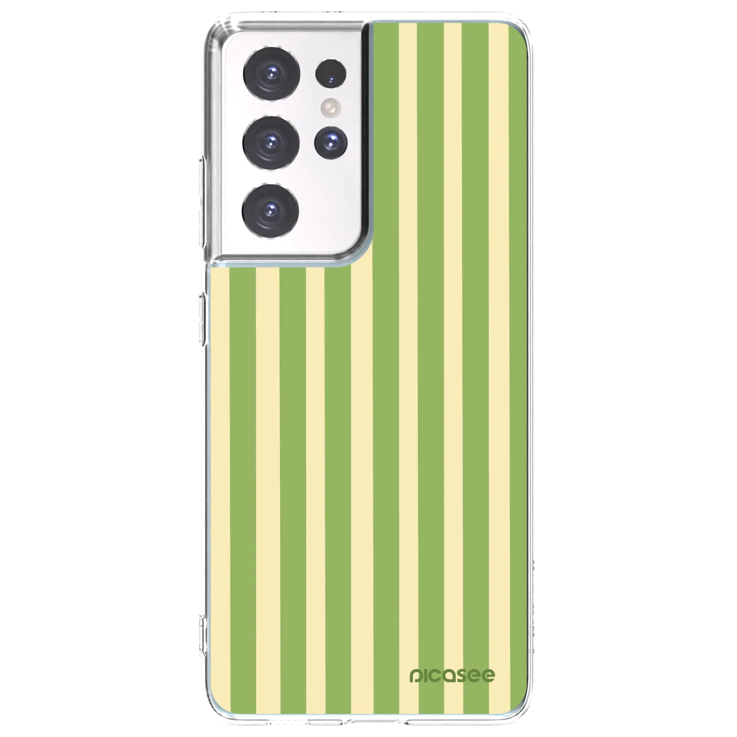 Picasee διαφανής θήκη σιλικόνης Samsung Galaxy S21 Ultra 5G G998B - Lines Matcha