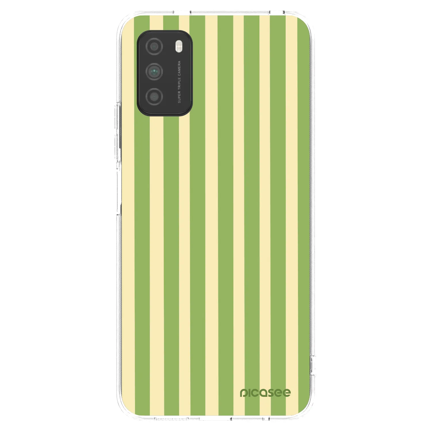 Picasee διαφανής θήκη σιλικόνης Xiaomi Poco M3 - Lines Matcha