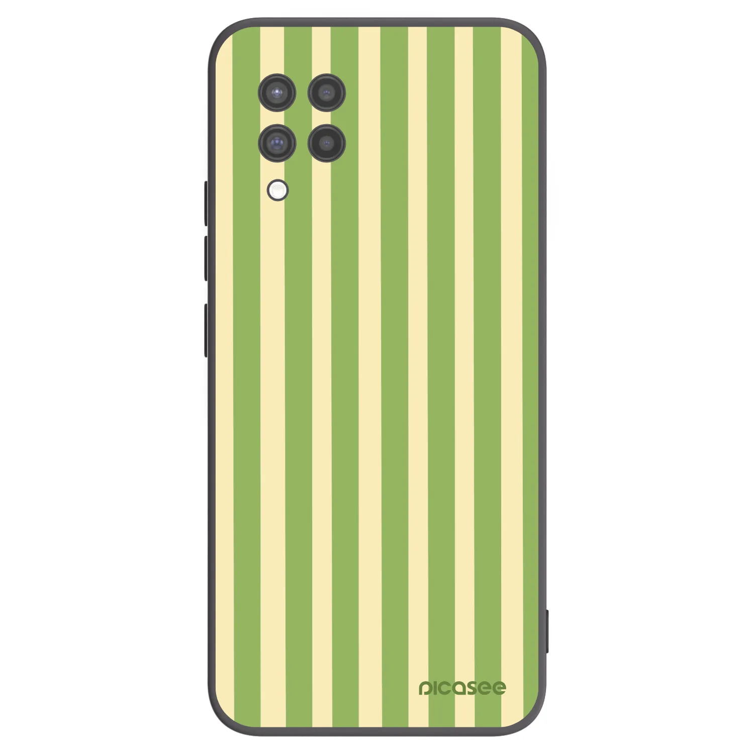 Picasee Μαύρη θήκη σιλικόνης για Samsung Galaxy A42 A426B - Lines Matcha