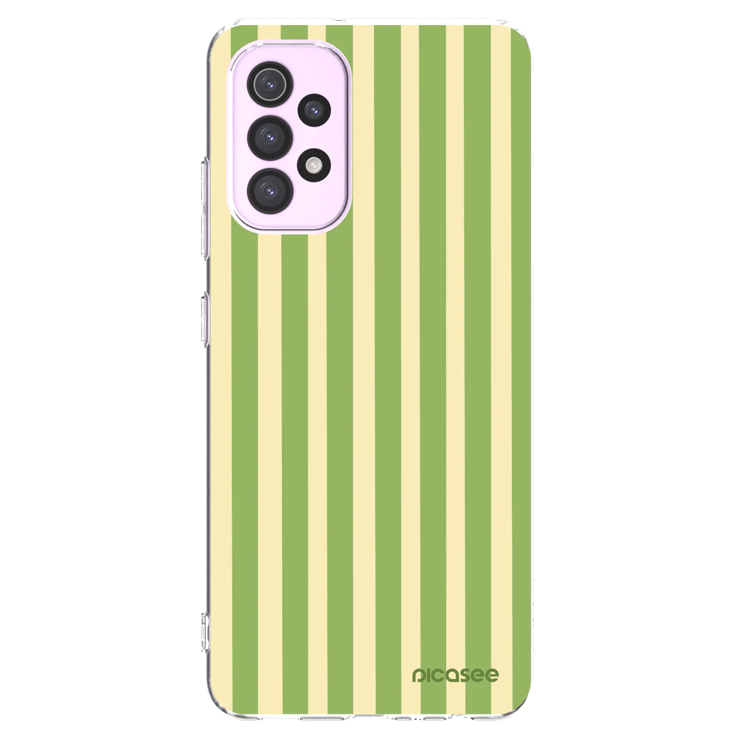 Picasee διαφανής θήκη σιλικόνης Samsung Galaxy A32 5G A326B - Lines Matcha