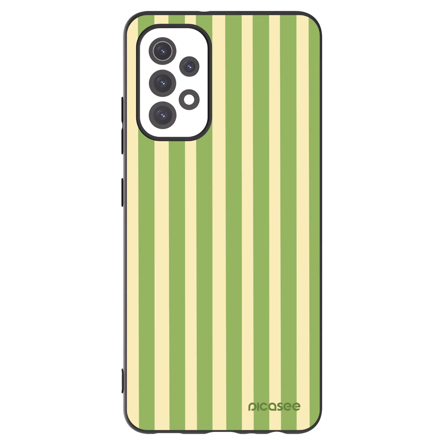 Picasee Μαύρη θήκη σιλικόνης για Samsung Galaxy A32 5G A326B - Lines Matcha