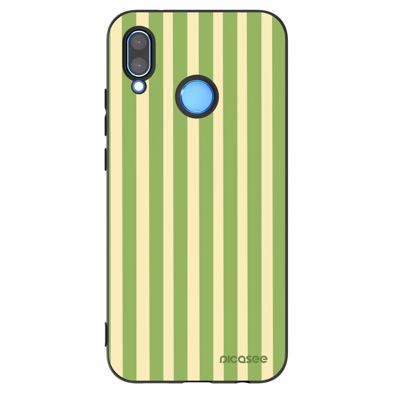 Picasee Μαύρη θήκη σιλικόνης για Huawei P20 Lite - Lines Matcha