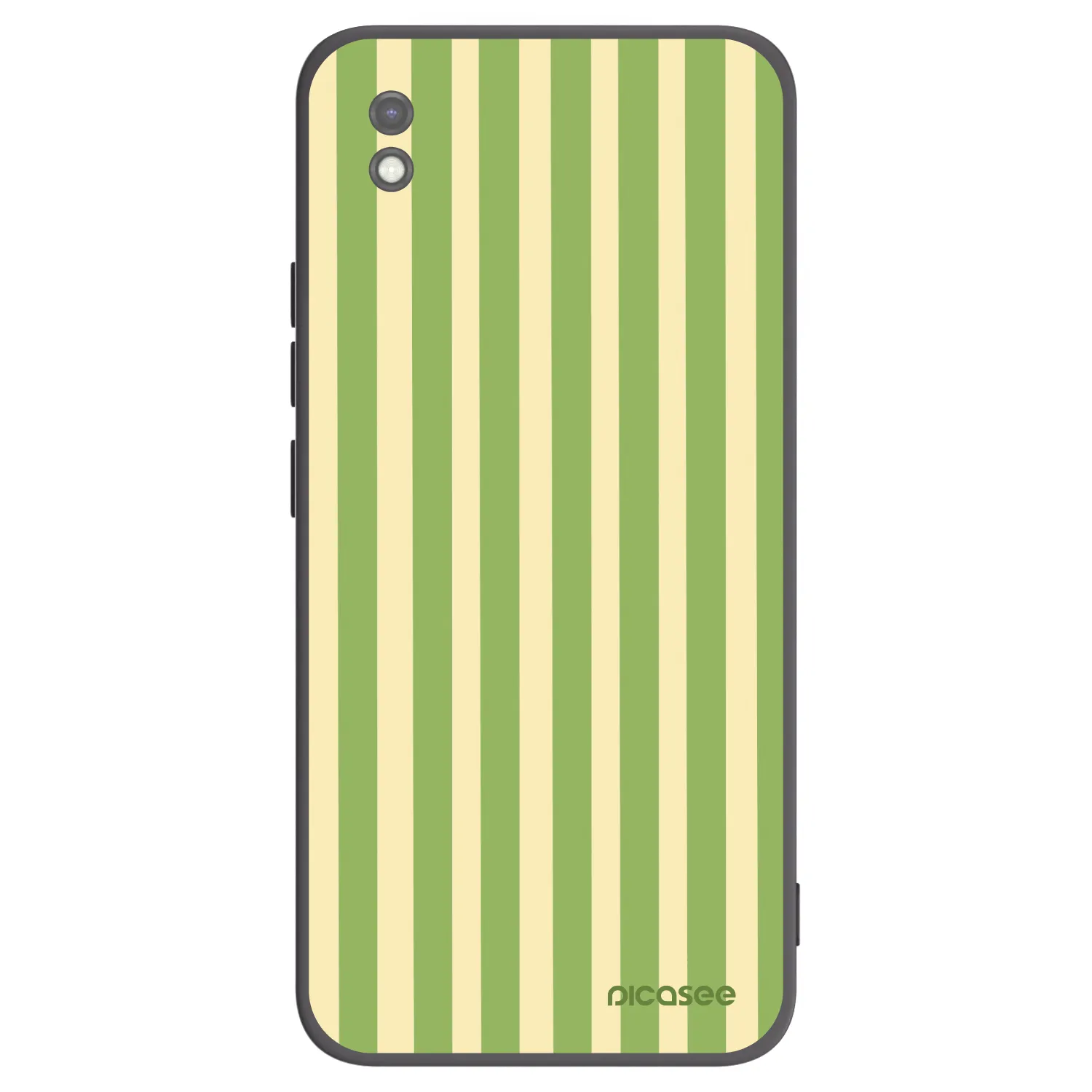 Picasee Μαύρη θήκη σιλικόνης για Xiaomi Redmi 9AT - Lines Matcha