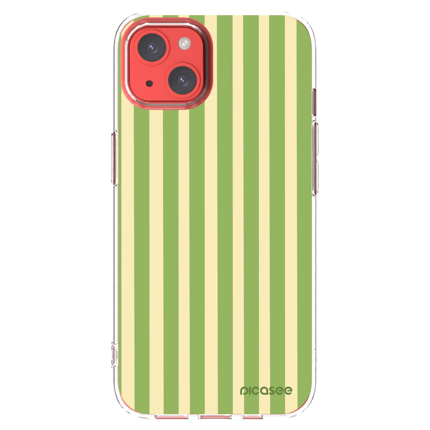 Picasee διαφανής θήκη σιλικόνης Apple iPhone 13 - Lines Matcha
