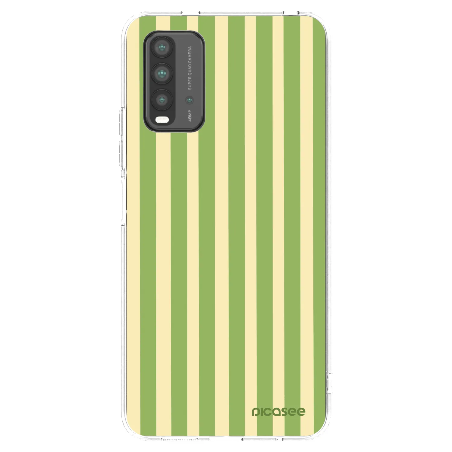 Picasee Μαύρη θήκη σιλικόνης για Xiaomi Redmi 9T - Lines Matcha