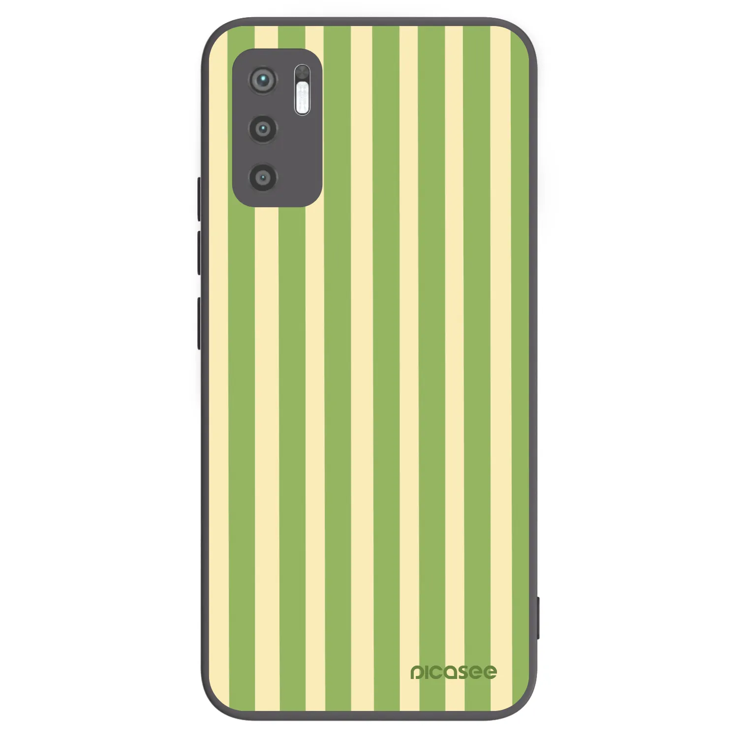Picasee Μαύρη θήκη σιλικόνης για Xiaomi Redmi Note 10 5G - Lines Matcha