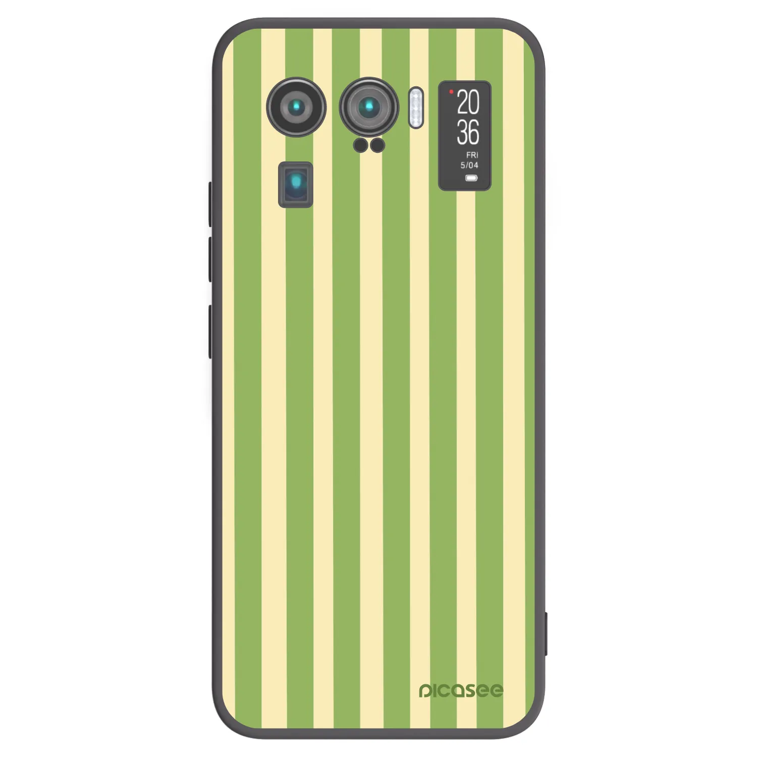 Picasee Μαύρη θήκη σιλικόνης για Xiaomi Mi 11 Ultra - Lines Matcha