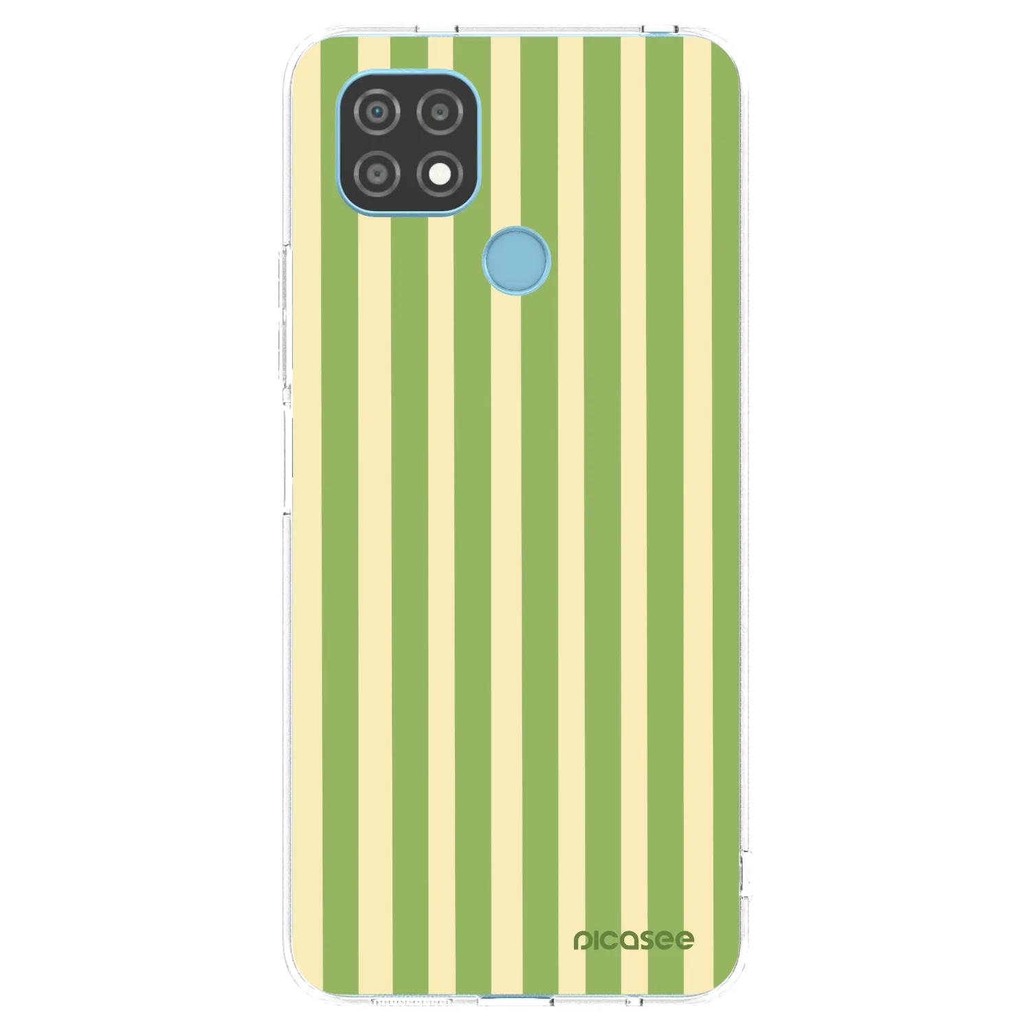Picasee διαφανής θήκη σιλικόνης Realme C21 - Lines Matcha