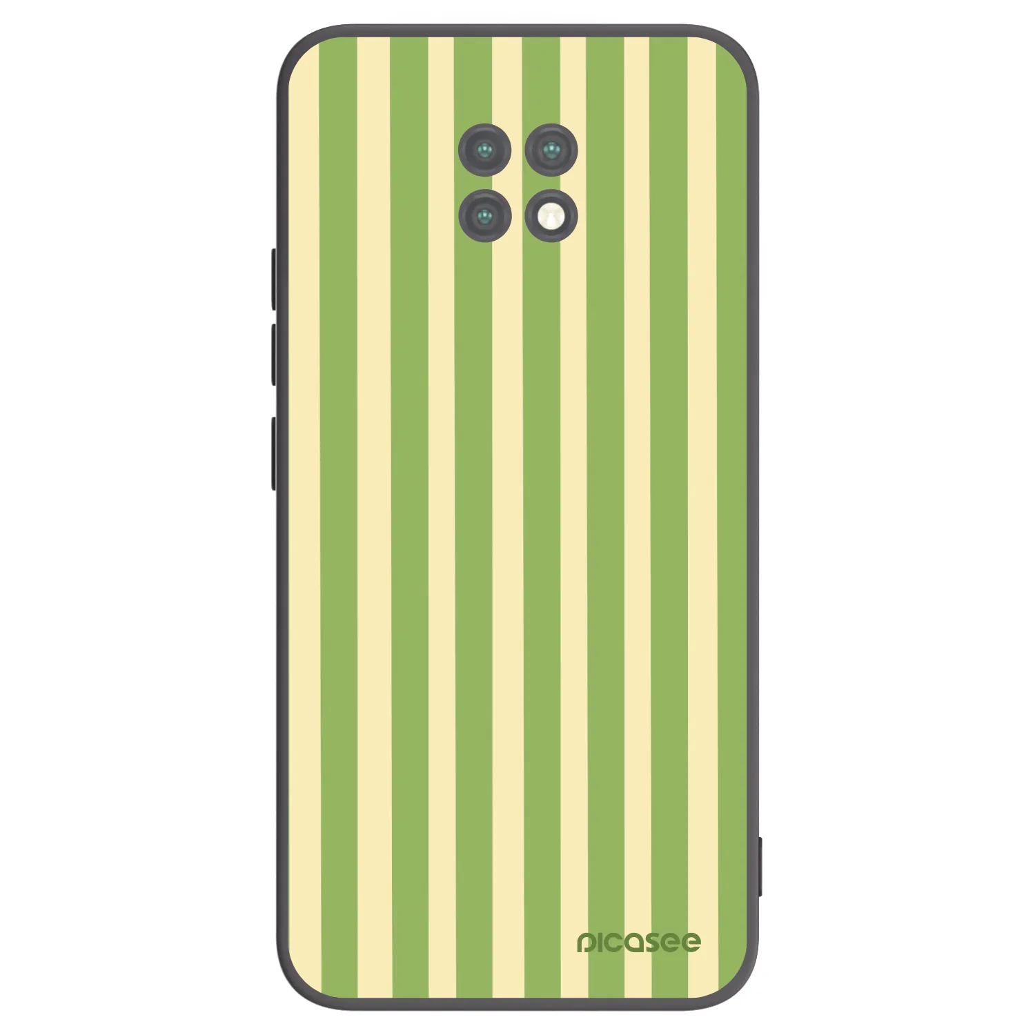 Picasee Μαύρη θήκη σιλικόνης για Xiaomi Redmi Note 9T - Lines Matcha