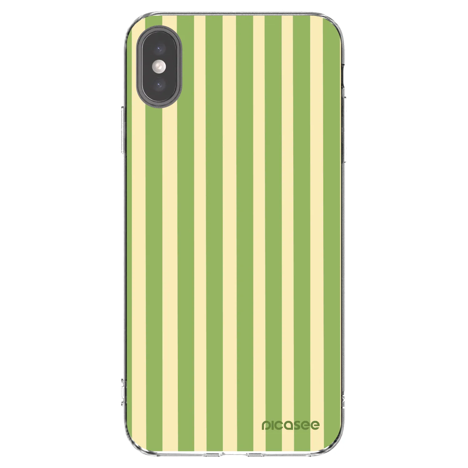 Picasee διαφανής θήκη σιλικόνης Apple iPhone XS Max - Lines Matcha
