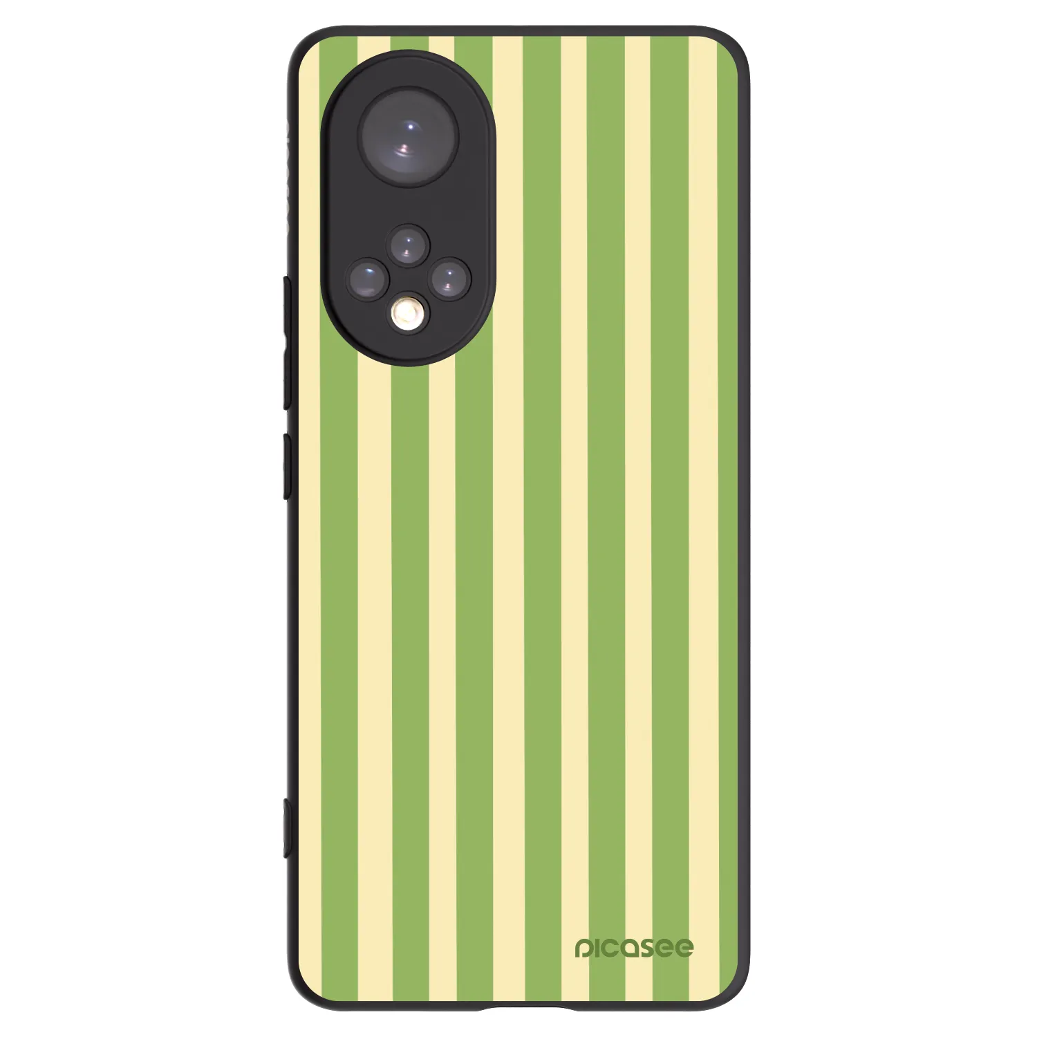 Picasee Μαύρη θήκη σιλικόνης για Honor 50 5G - Lines Matcha