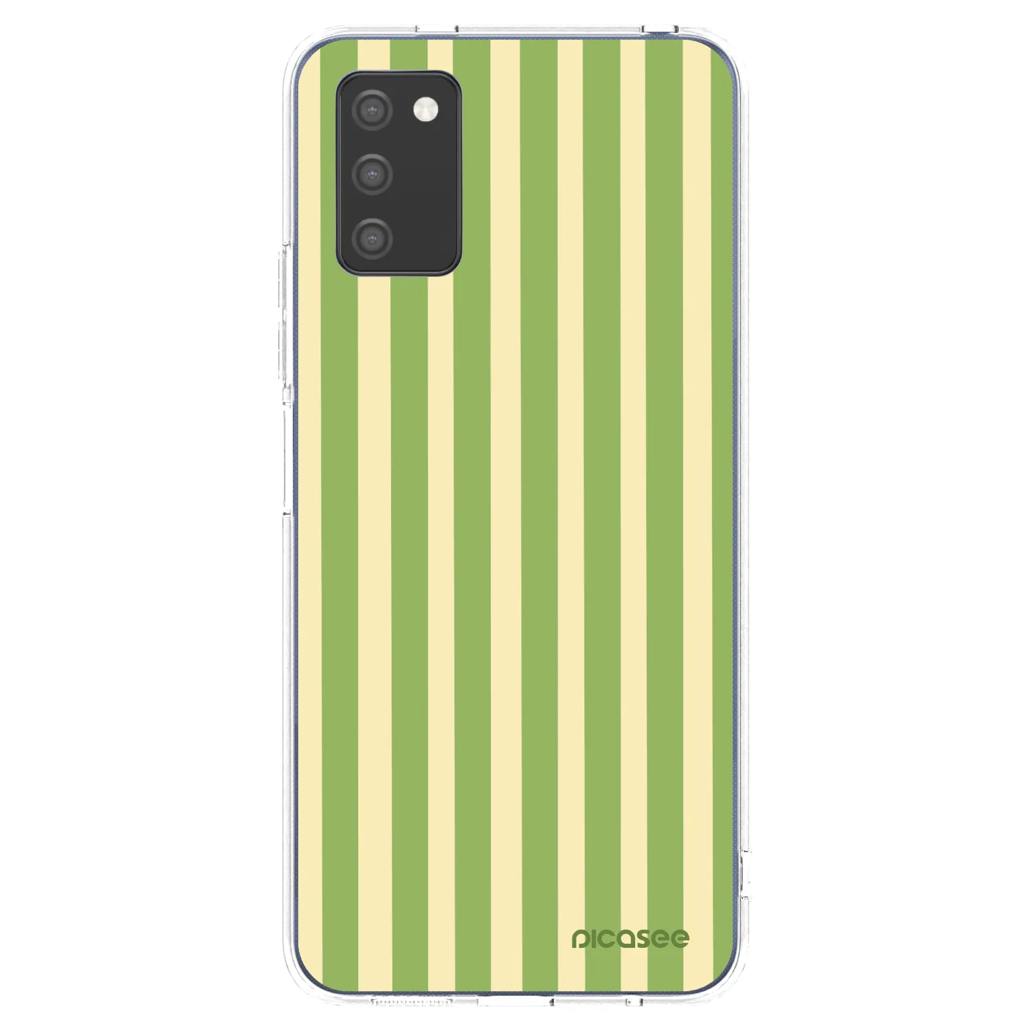 Picasee διαφανής θήκη σιλικόνης Samsung Galaxy A03s A037G - Lines Matcha