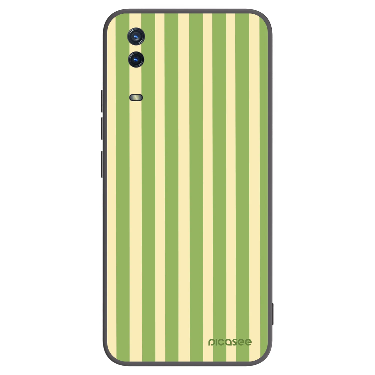 Picasee Μαύρη θήκη σιλικόνης για Vivo Y11s - Lines Matcha