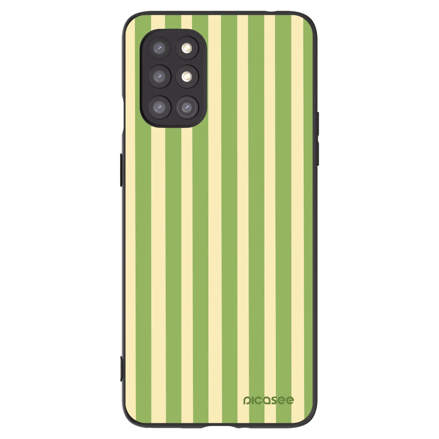 Picasee Μαύρη θήκη σιλικόνης για OnePlus 8T - Lines Matcha