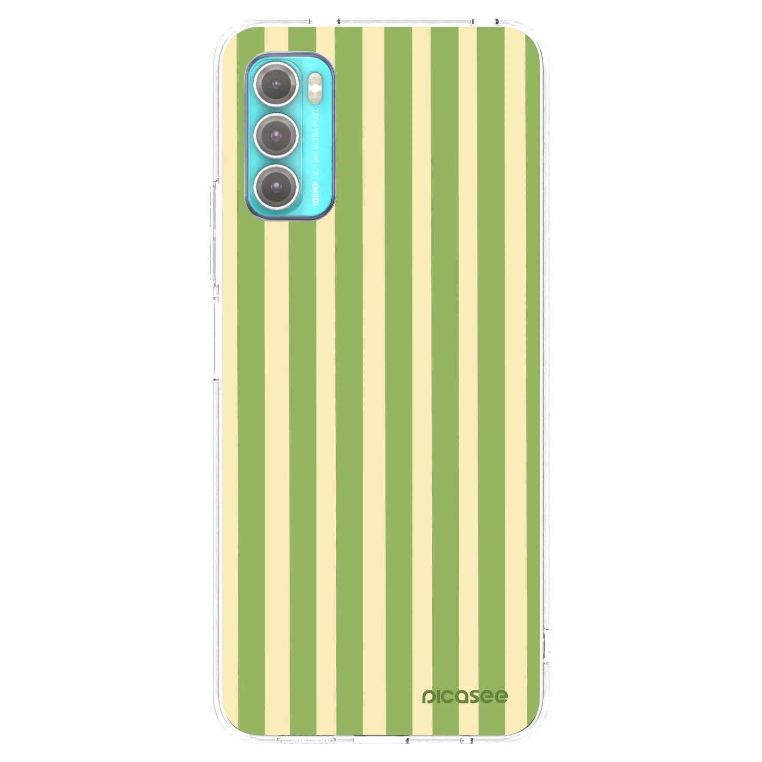 Picasee διαφανής θήκη σιλικόνης Motorola Moto G60 - Lines Matcha