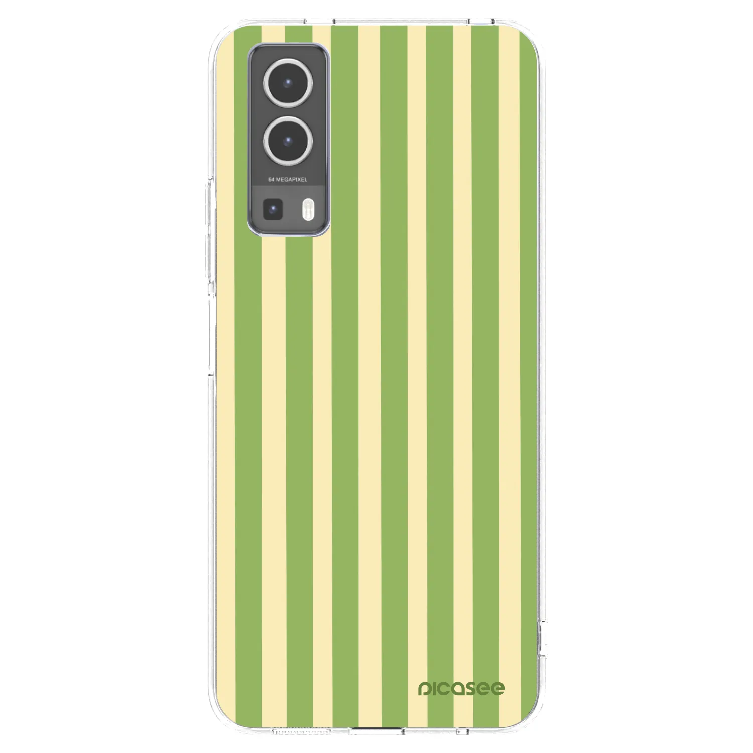Picasee διαφανής θήκη σιλικόνης Vivo Y72 5G - Lines Matcha
