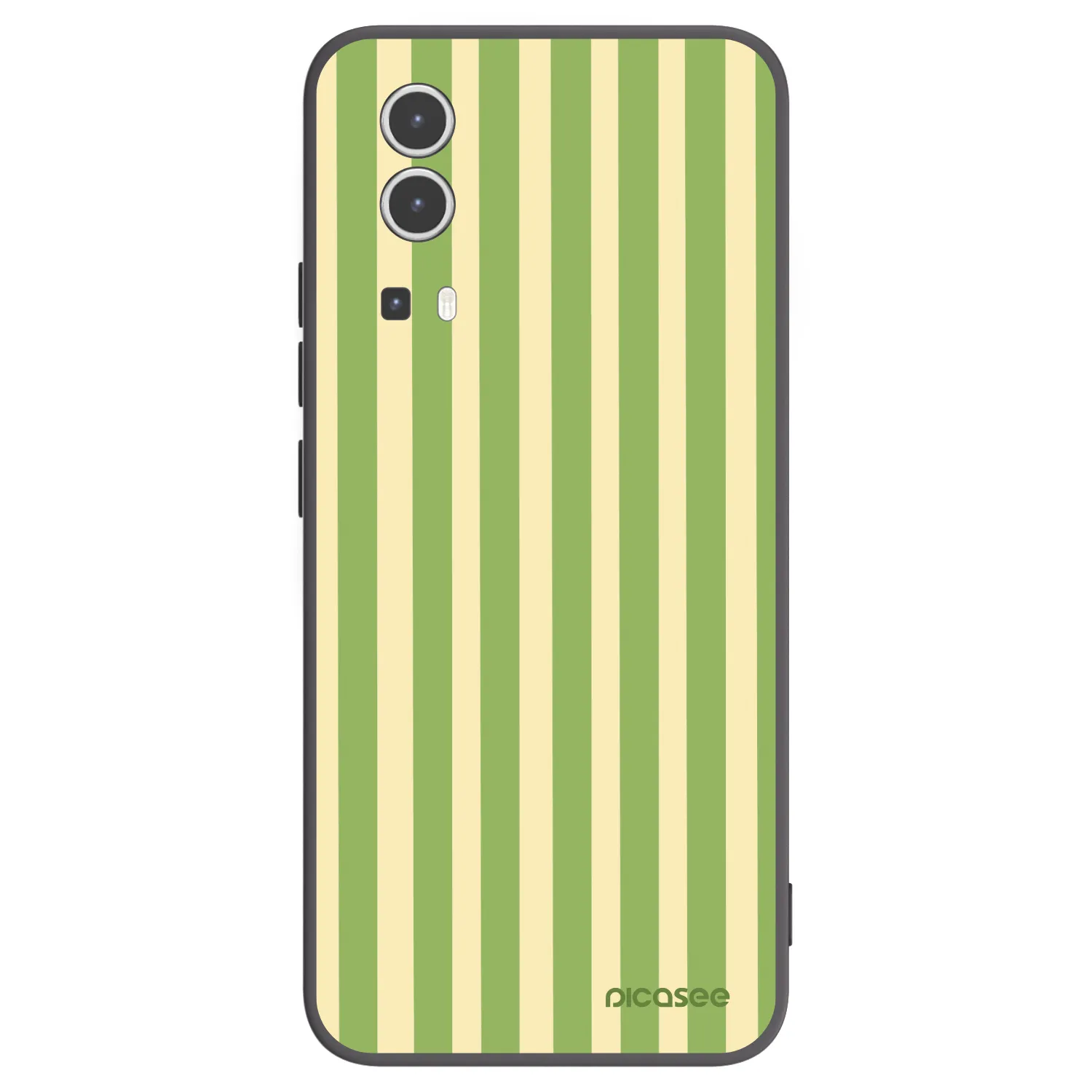 Picasee Μαύρη θήκη σιλικόνης για Vivo Y72 5G - Lines Matcha