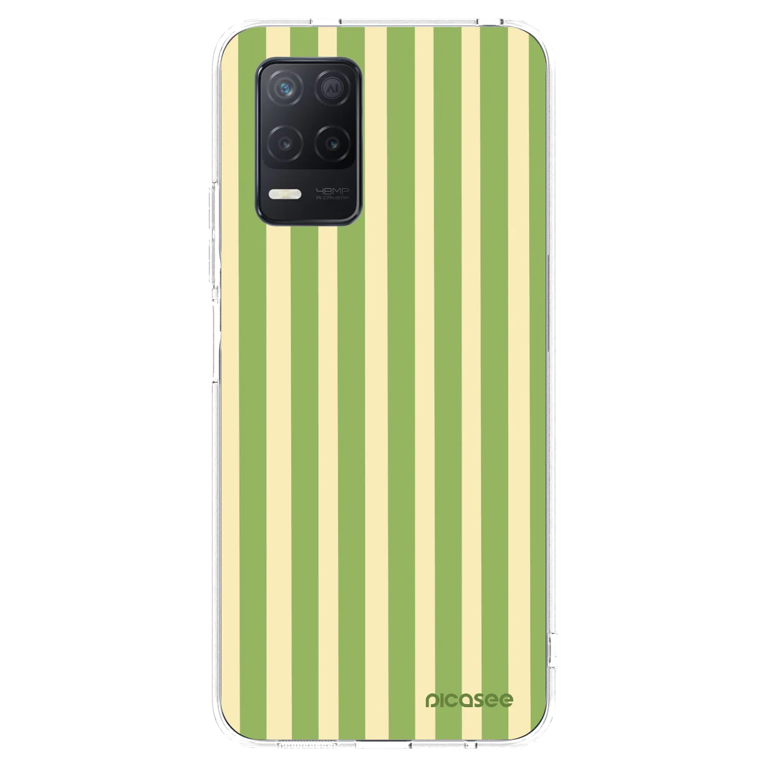 Picasee διαφανής θήκη σιλικόνης Realme 8 5G - Lines Matcha