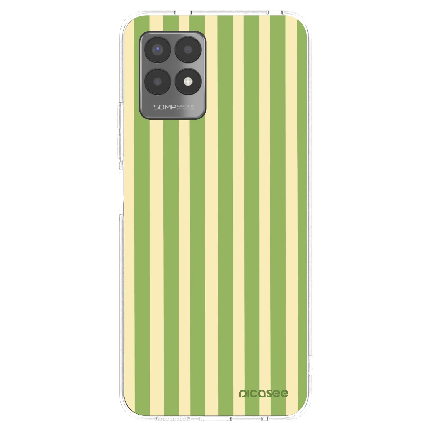 Picasee διαφανής θήκη σιλικόνης Realme 8i - Lines Matcha