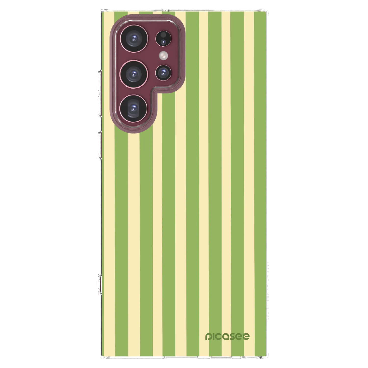 Picasee διαφανής θήκη σιλικόνης Samsung Galaxy S22 Ultra 5G - Lines Matcha