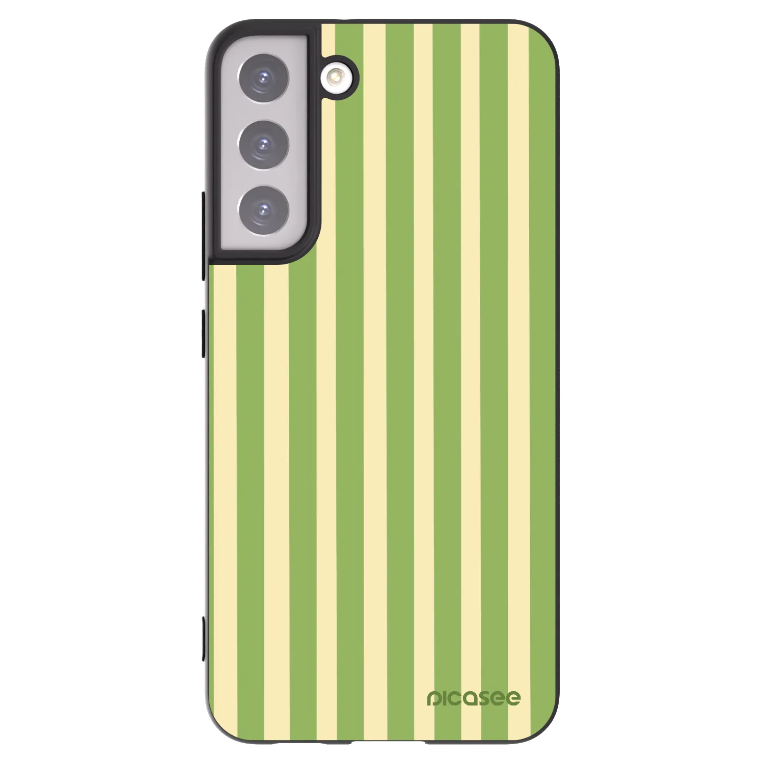 Picasee Μαύρη θήκη σιλικόνης για Samsung Galaxy S22+ 5G - Lines Matcha