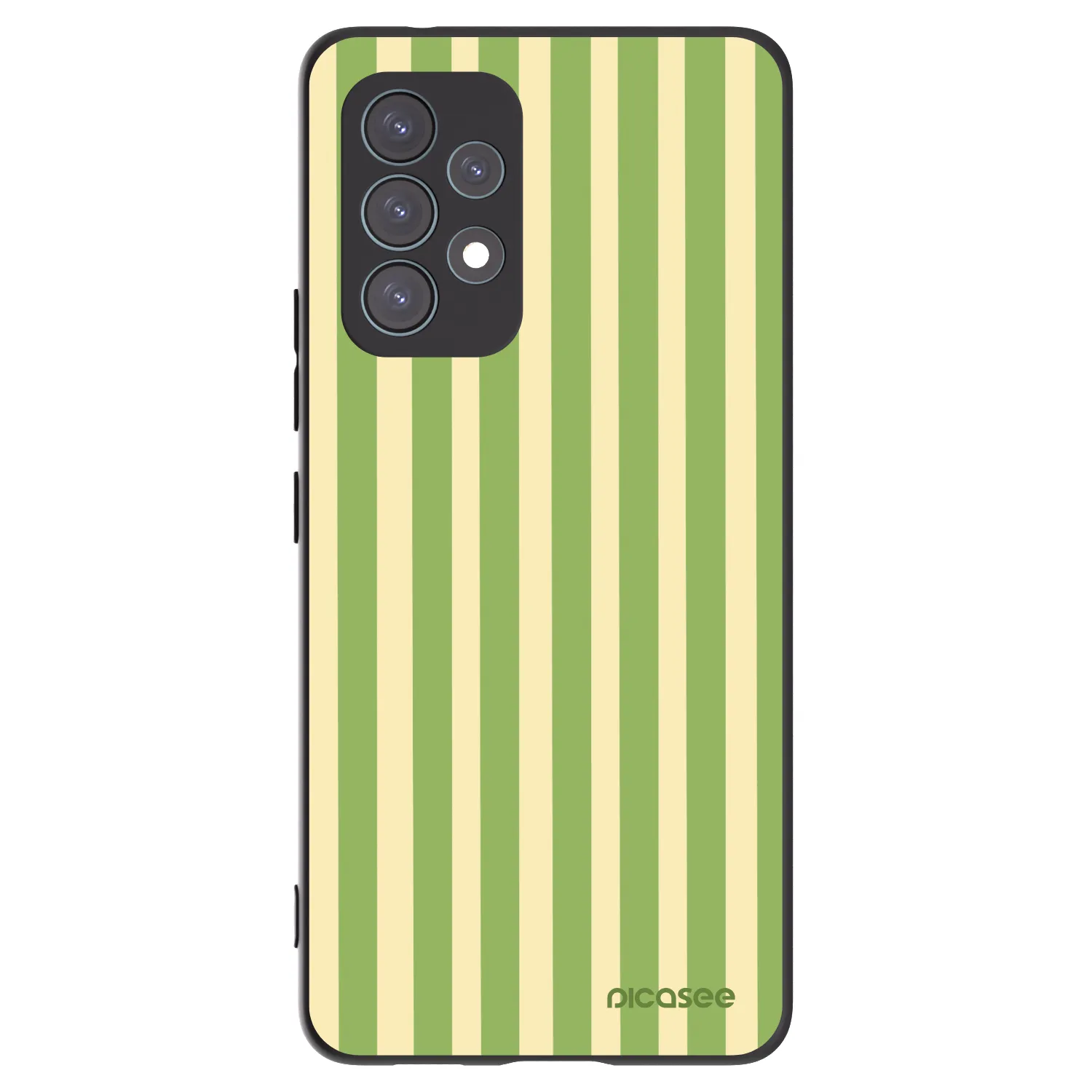Picasee Μαύρη θήκη σιλικόνης για Samsung Galaxy A53 5G A536 - Lines Matcha