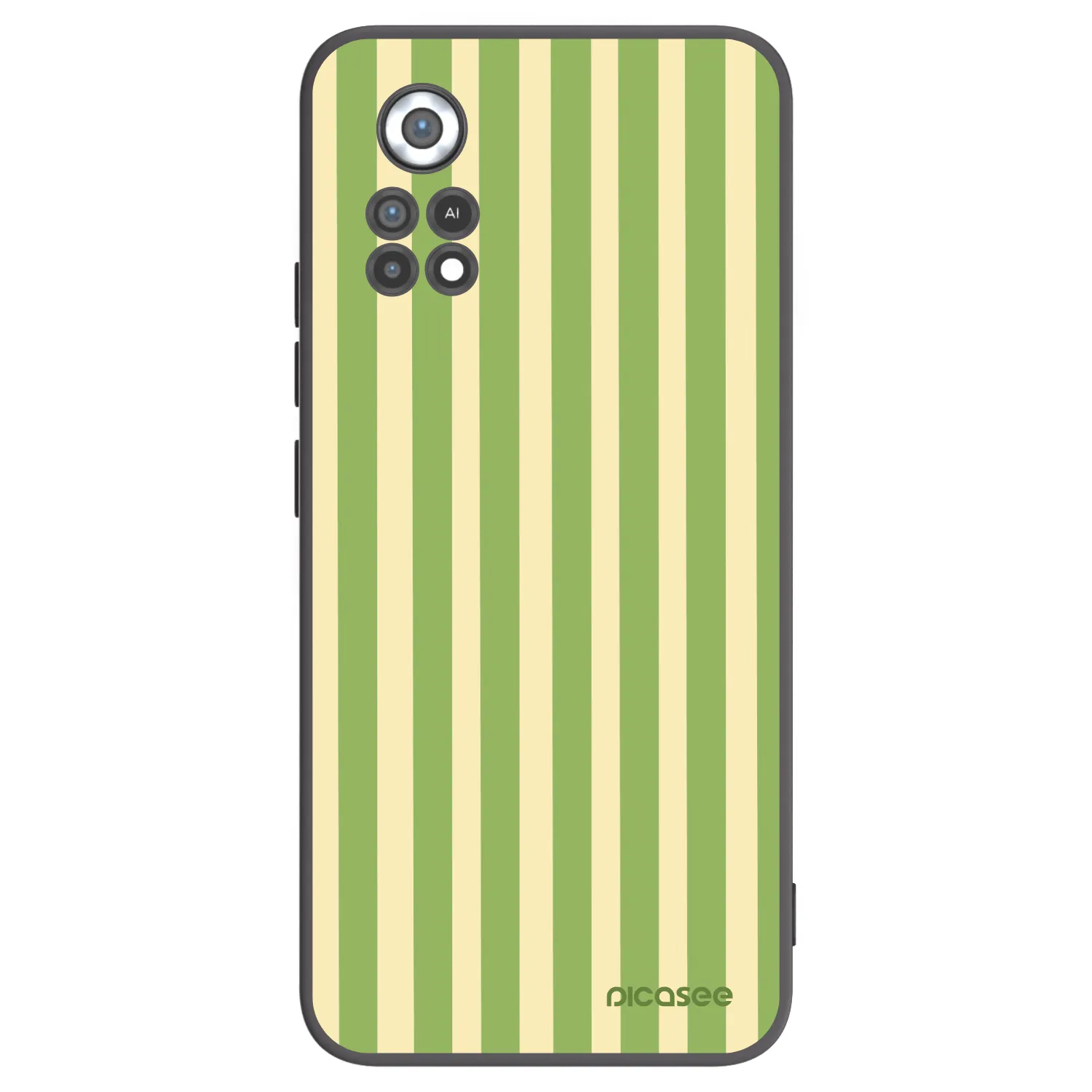 Picasee Μαύρη θήκη σιλικόνης για Xiaomi Poco X4 Pro 5G - Lines Matcha